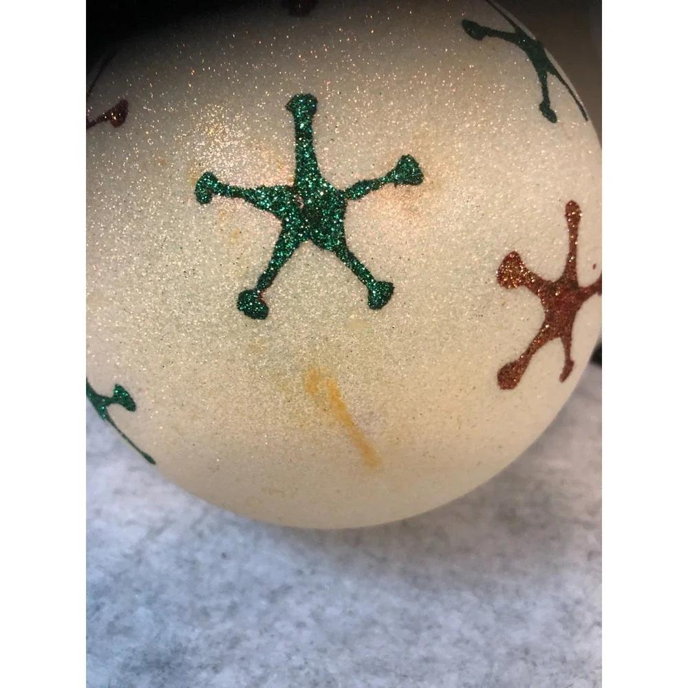 Lot of 2 ~ Jumbo Christmas Ornaments ~ 6.5